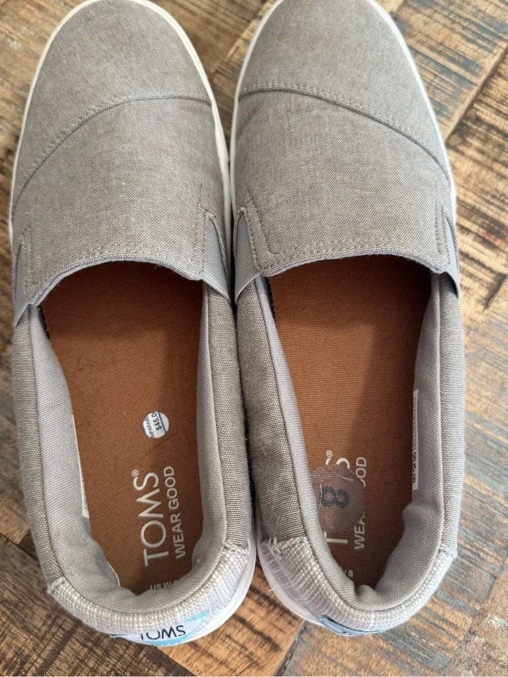 Toms Women’s Slip-On Canvas Platforms in Gray